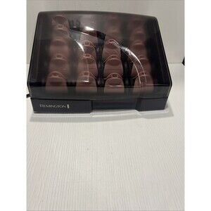 Remington T Studio H-9000 Hot Rollers Hair Curlers 20 Clips Velvet Works